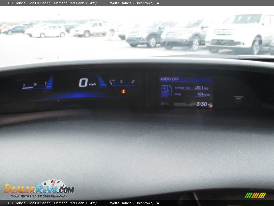 2013 Honda Civic EX Sedan Crimson Red Pearl / Gray Photo #14