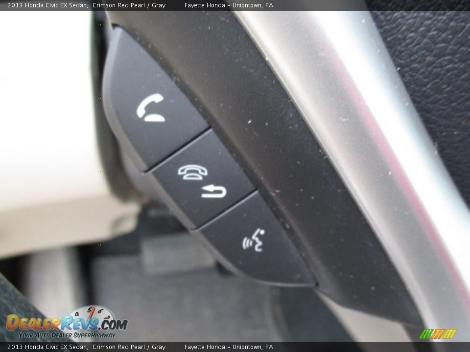 2013 Honda Civic EX Sedan Crimson Red Pearl / Gray Photo #16