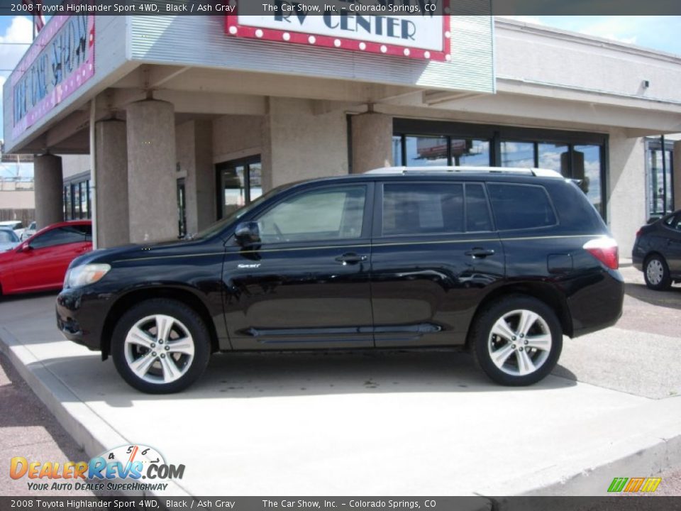 2008 Toyota Highlander Sport 4WD Black / Ash Gray Photo #2