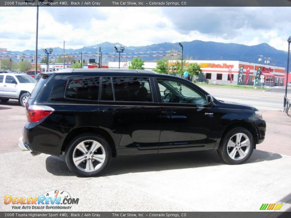 2008 Toyota Highlander Sport 4WD Black / Ash Gray Photo #6