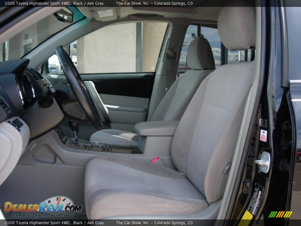 2008 Toyota Highlander Sport 4WD Black / Ash Gray Photo #9