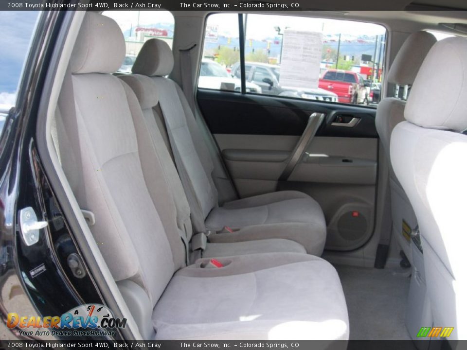 2008 Toyota Highlander Sport 4WD Black / Ash Gray Photo #13
