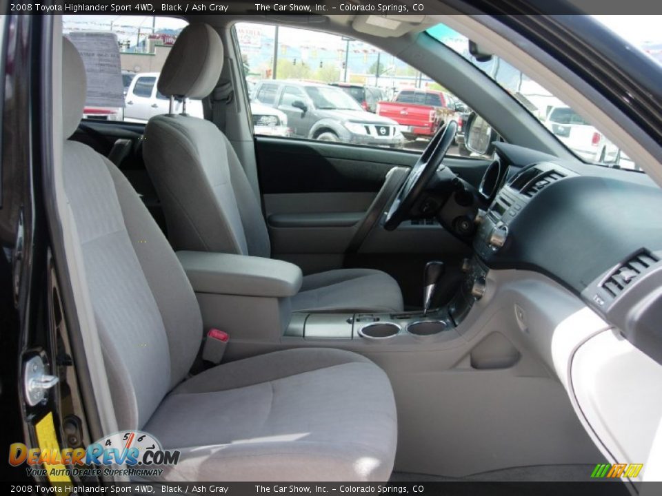 2008 Toyota Highlander Sport 4WD Black / Ash Gray Photo #14