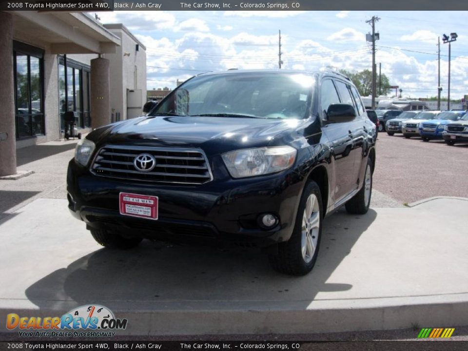 2008 Toyota Highlander Sport 4WD Black / Ash Gray Photo #24