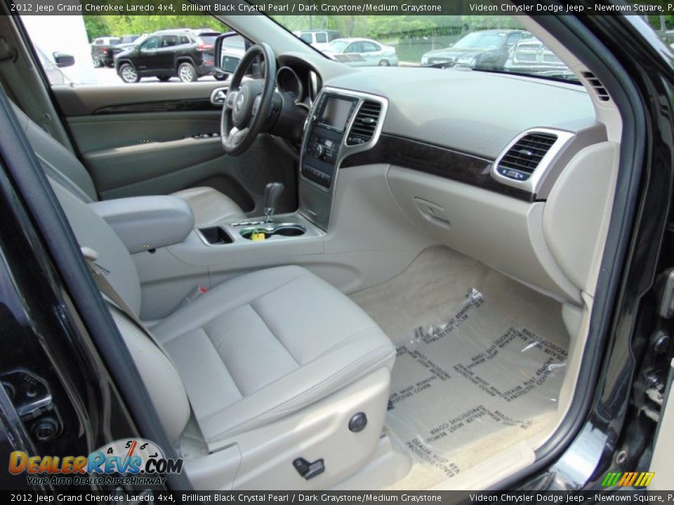 2012 Jeep Grand Cherokee Laredo 4x4 Brilliant Black Crystal Pearl / Dark Graystone/Medium Graystone Photo #2