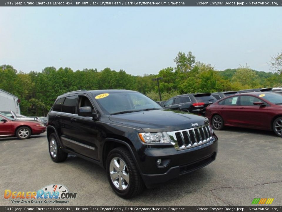 2012 Jeep Grand Cherokee Laredo 4x4 Brilliant Black Crystal Pearl / Dark Graystone/Medium Graystone Photo #7