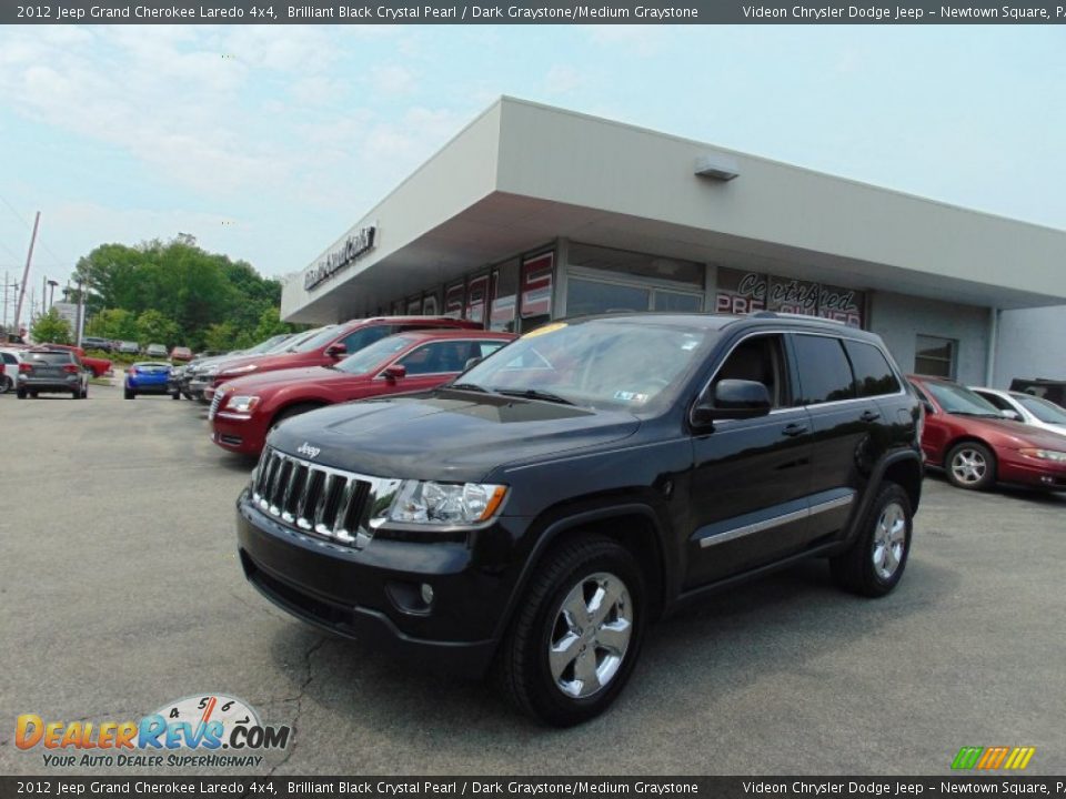 2012 Jeep Grand Cherokee Laredo 4x4 Brilliant Black Crystal Pearl / Dark Graystone/Medium Graystone Photo #9