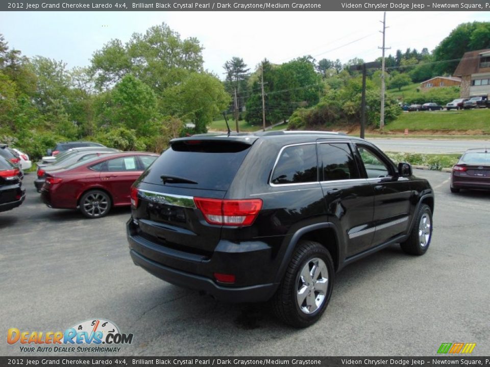 2012 Jeep Grand Cherokee Laredo 4x4 Brilliant Black Crystal Pearl / Dark Graystone/Medium Graystone Photo #12