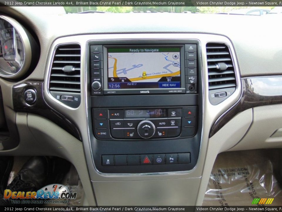 2012 Jeep Grand Cherokee Laredo 4x4 Brilliant Black Crystal Pearl / Dark Graystone/Medium Graystone Photo #13