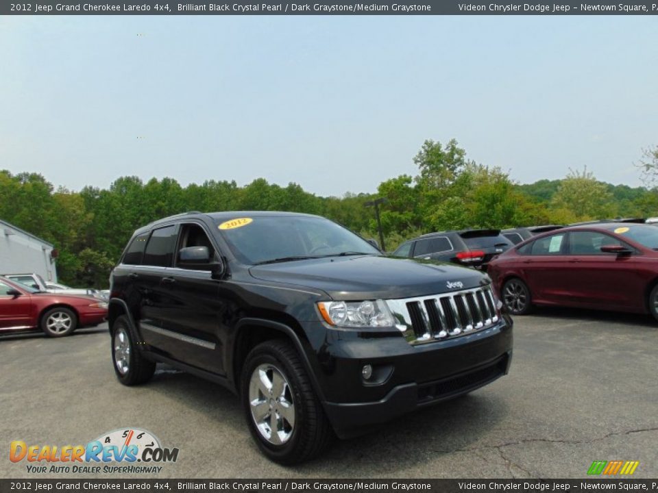 2012 Jeep Grand Cherokee Laredo 4x4 Brilliant Black Crystal Pearl / Dark Graystone/Medium Graystone Photo #16