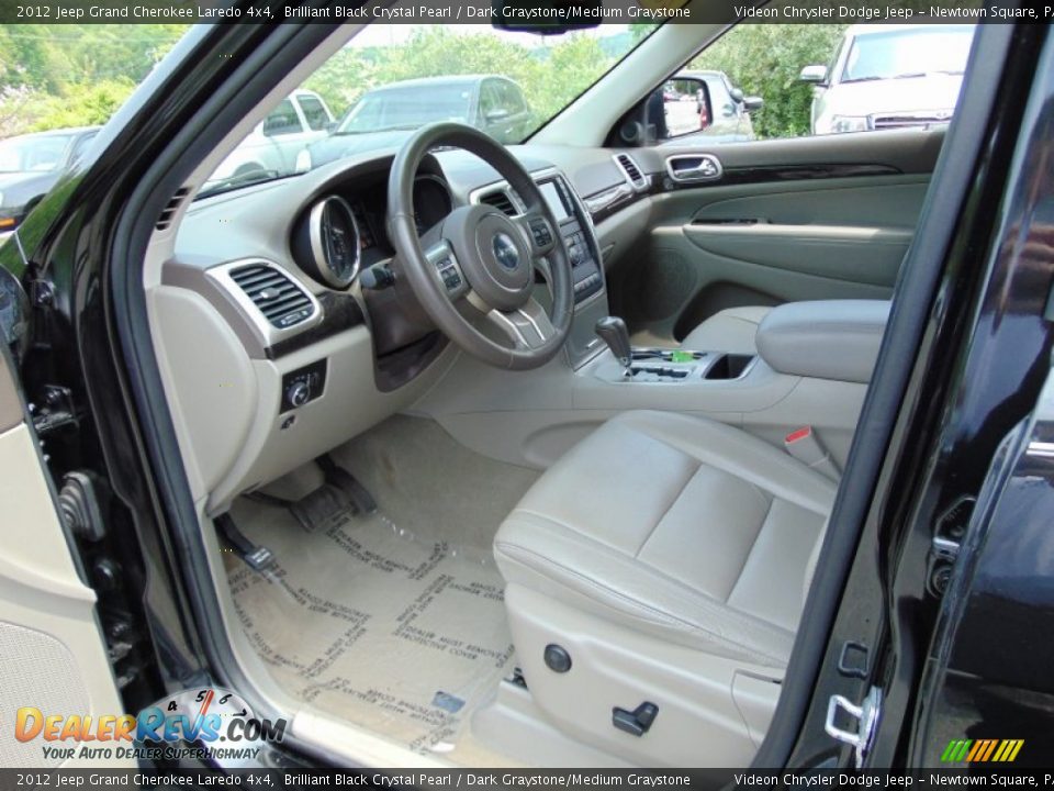 2012 Jeep Grand Cherokee Laredo 4x4 Brilliant Black Crystal Pearl / Dark Graystone/Medium Graystone Photo #19