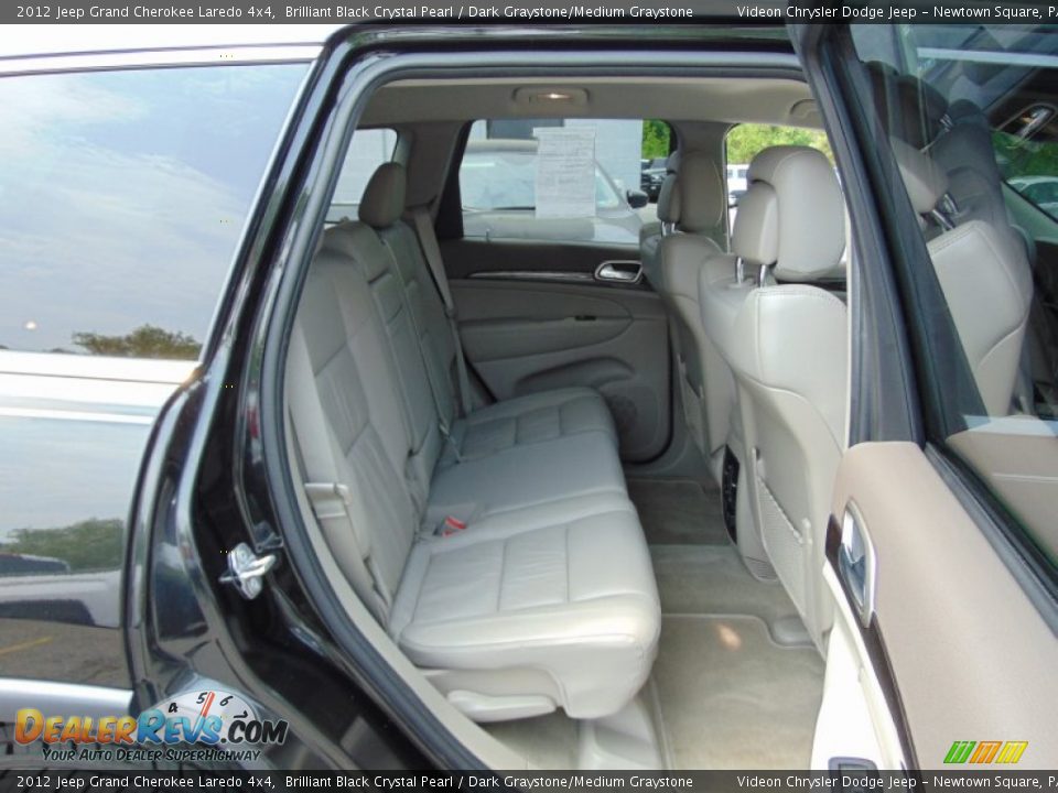 2012 Jeep Grand Cherokee Laredo 4x4 Brilliant Black Crystal Pearl / Dark Graystone/Medium Graystone Photo #22