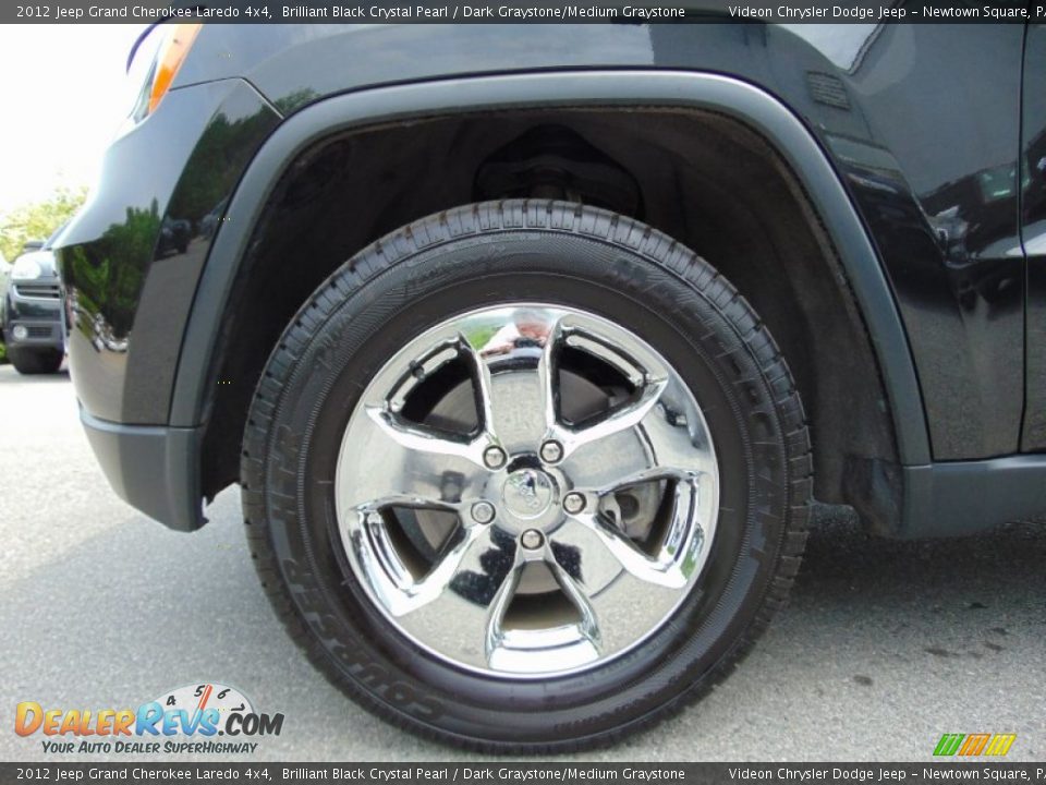 2012 Jeep Grand Cherokee Laredo 4x4 Brilliant Black Crystal Pearl / Dark Graystone/Medium Graystone Photo #24