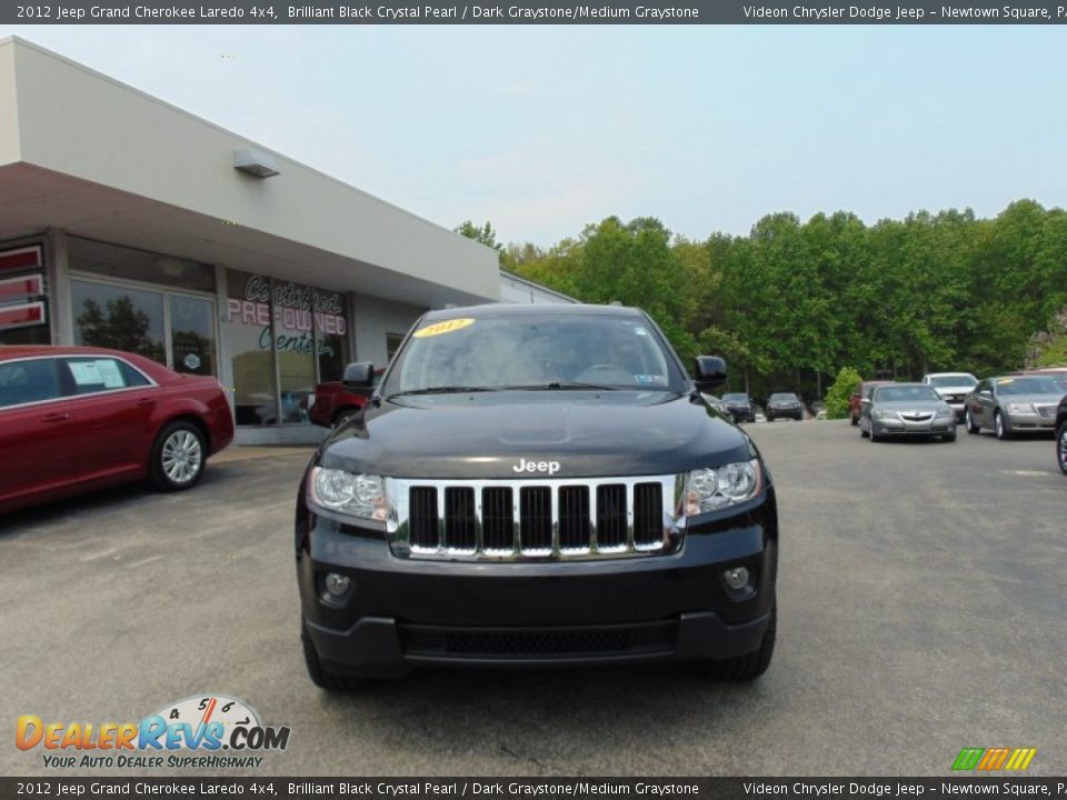 2012 Jeep Grand Cherokee Laredo 4x4 Brilliant Black Crystal Pearl / Dark Graystone/Medium Graystone Photo #28