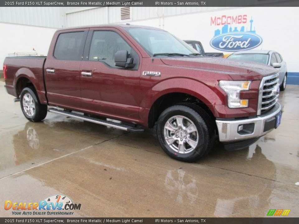2015 Ford F150 XLT SuperCrew Bronze Fire Metallic / Medium Light Camel Photo #1