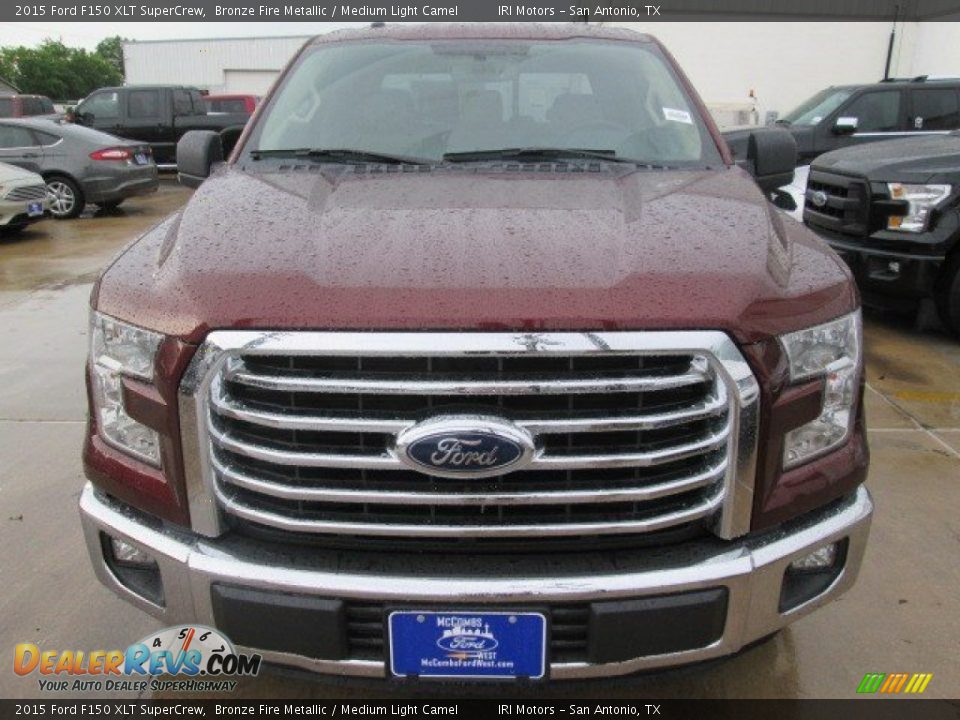 2015 Ford F150 XLT SuperCrew Bronze Fire Metallic / Medium Light Camel Photo #8