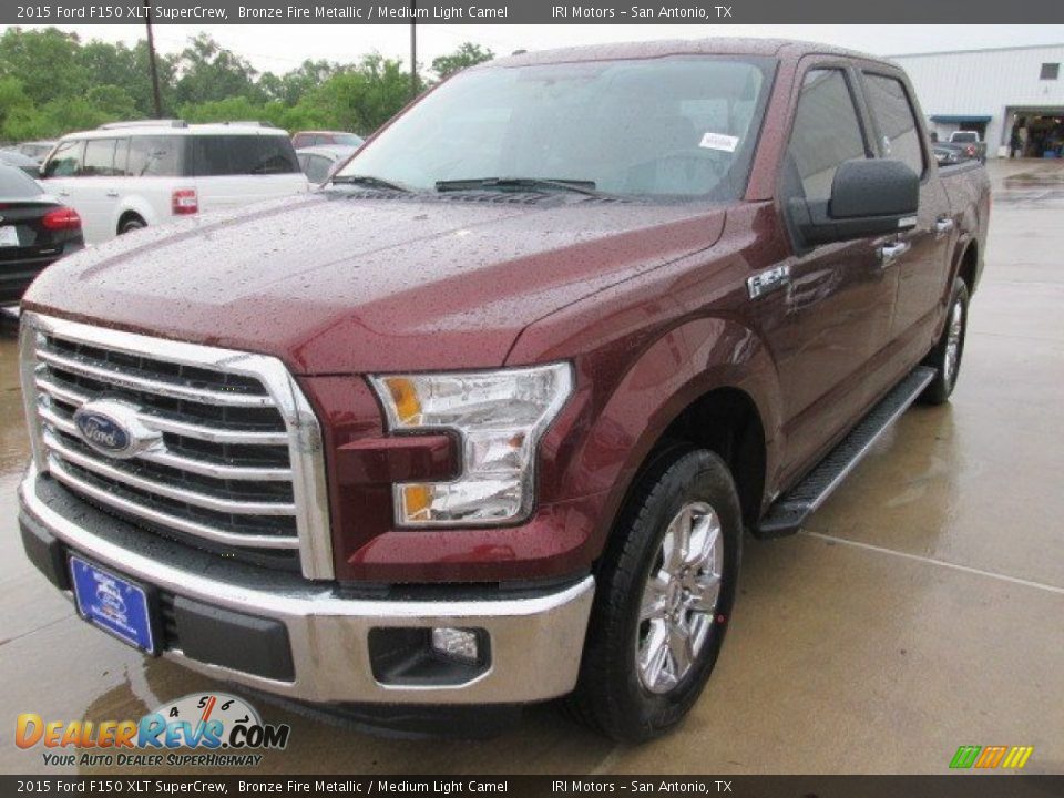 2015 Ford F150 XLT SuperCrew Bronze Fire Metallic / Medium Light Camel Photo #9