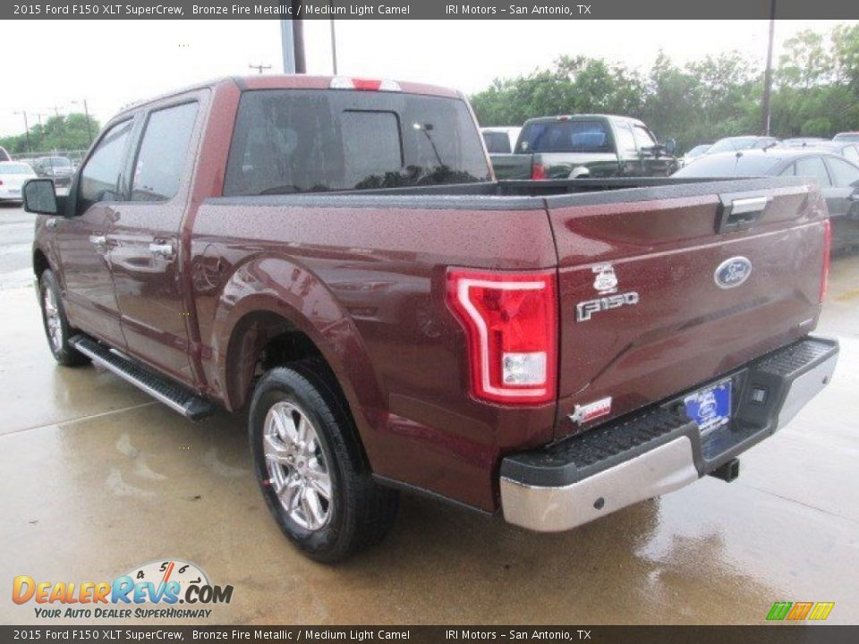 2015 Ford F150 XLT SuperCrew Bronze Fire Metallic / Medium Light Camel Photo #11