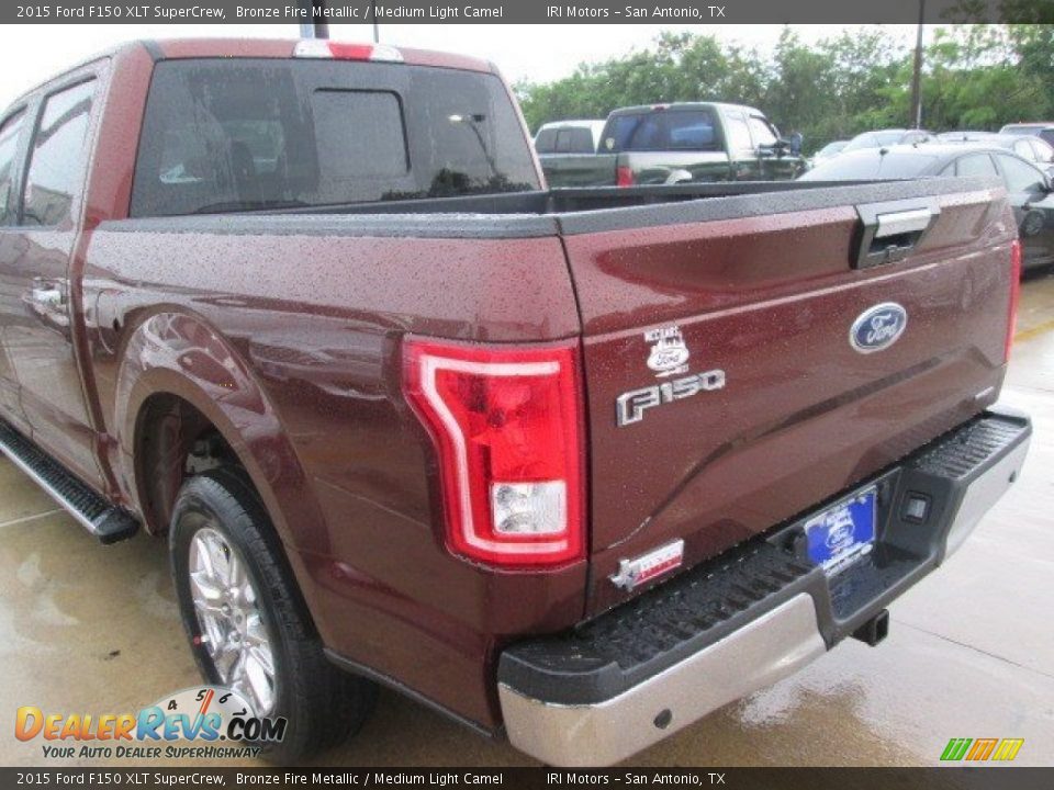 2015 Ford F150 XLT SuperCrew Bronze Fire Metallic / Medium Light Camel Photo #12