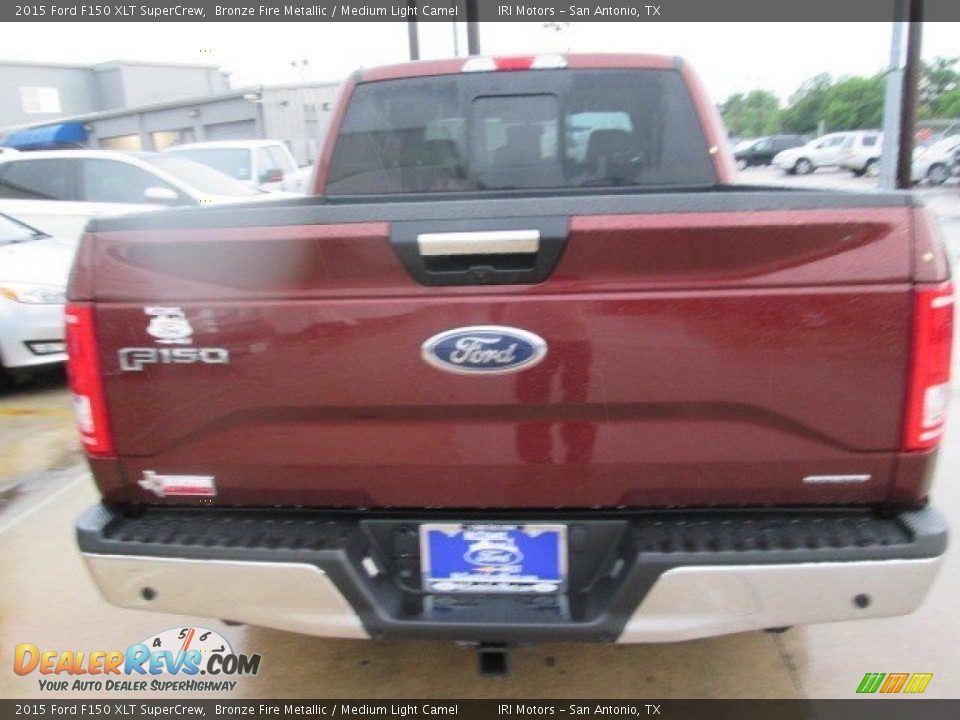 2015 Ford F150 XLT SuperCrew Bronze Fire Metallic / Medium Light Camel Photo #16