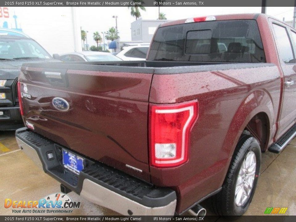2015 Ford F150 XLT SuperCrew Bronze Fire Metallic / Medium Light Camel Photo #18