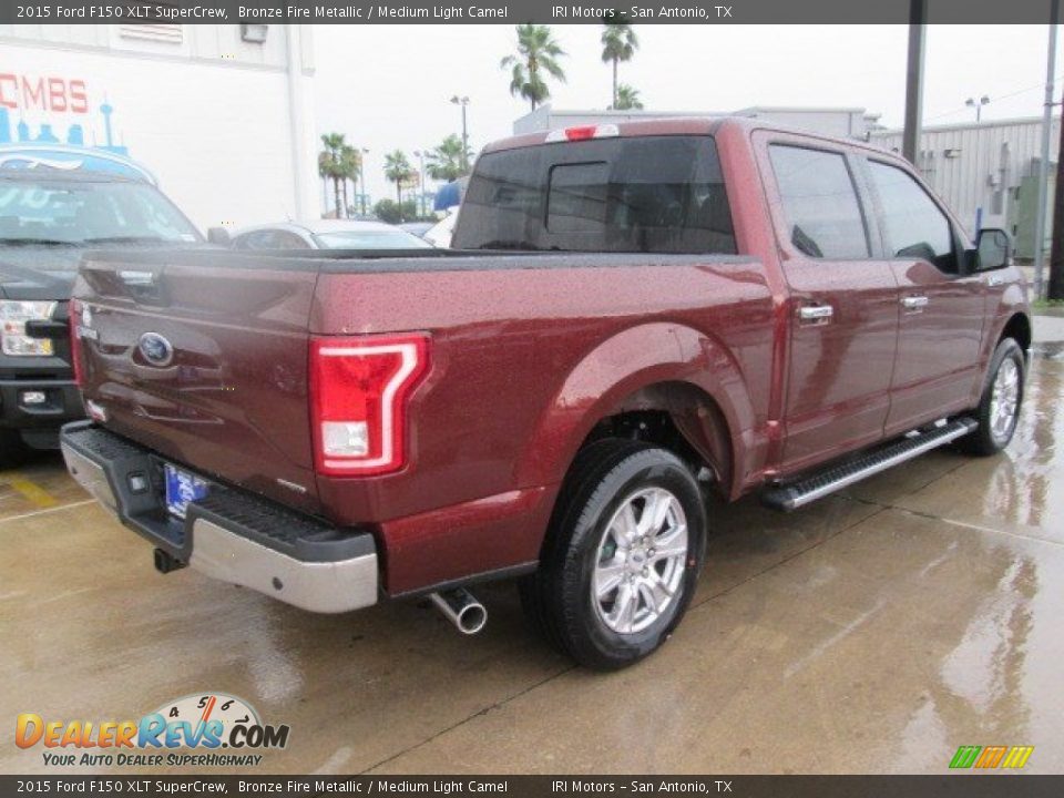 2015 Ford F150 XLT SuperCrew Bronze Fire Metallic / Medium Light Camel Photo #19