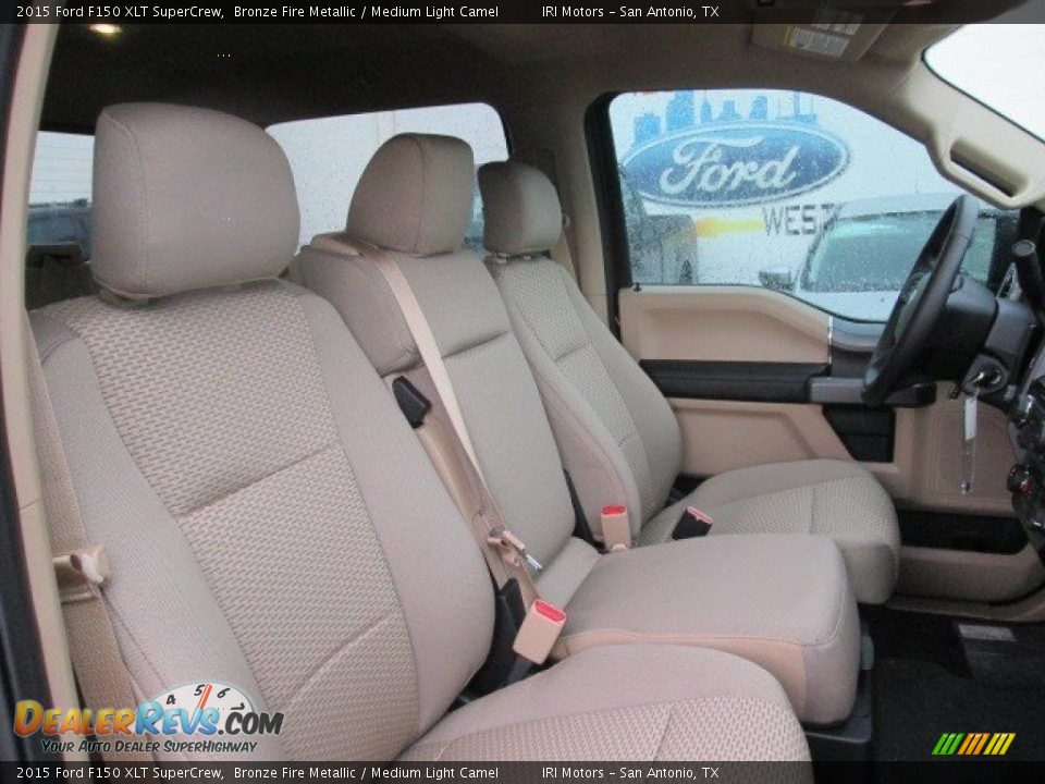 2015 Ford F150 XLT SuperCrew Bronze Fire Metallic / Medium Light Camel Photo #24