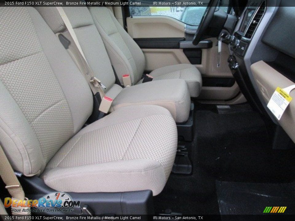 2015 Ford F150 XLT SuperCrew Bronze Fire Metallic / Medium Light Camel Photo #25