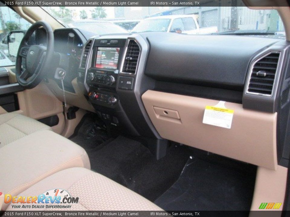 2015 Ford F150 XLT SuperCrew Bronze Fire Metallic / Medium Light Camel Photo #26