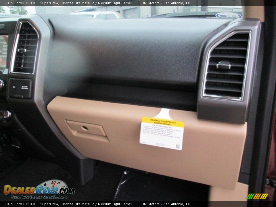 2015 Ford F150 XLT SuperCrew Bronze Fire Metallic / Medium Light Camel Photo #28