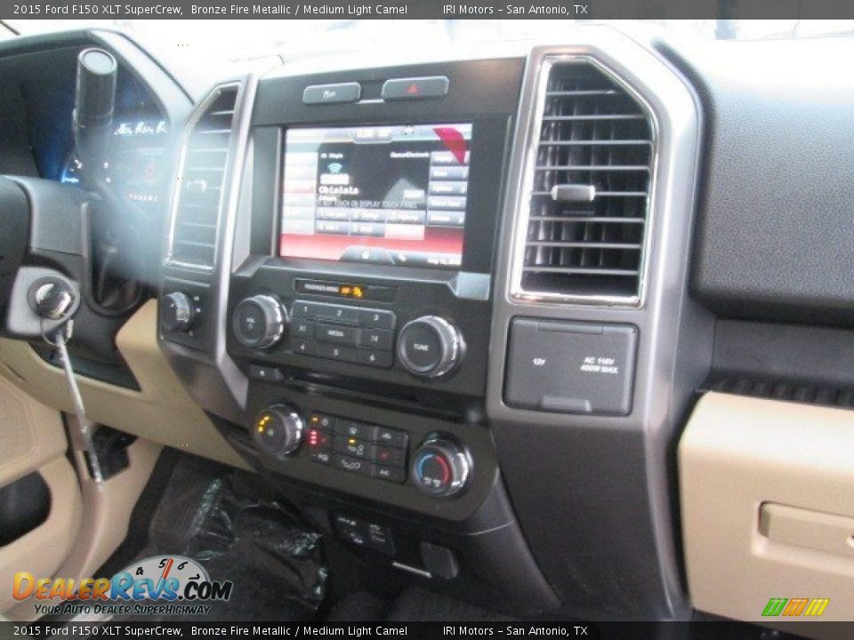 2015 Ford F150 XLT SuperCrew Bronze Fire Metallic / Medium Light Camel Photo #29