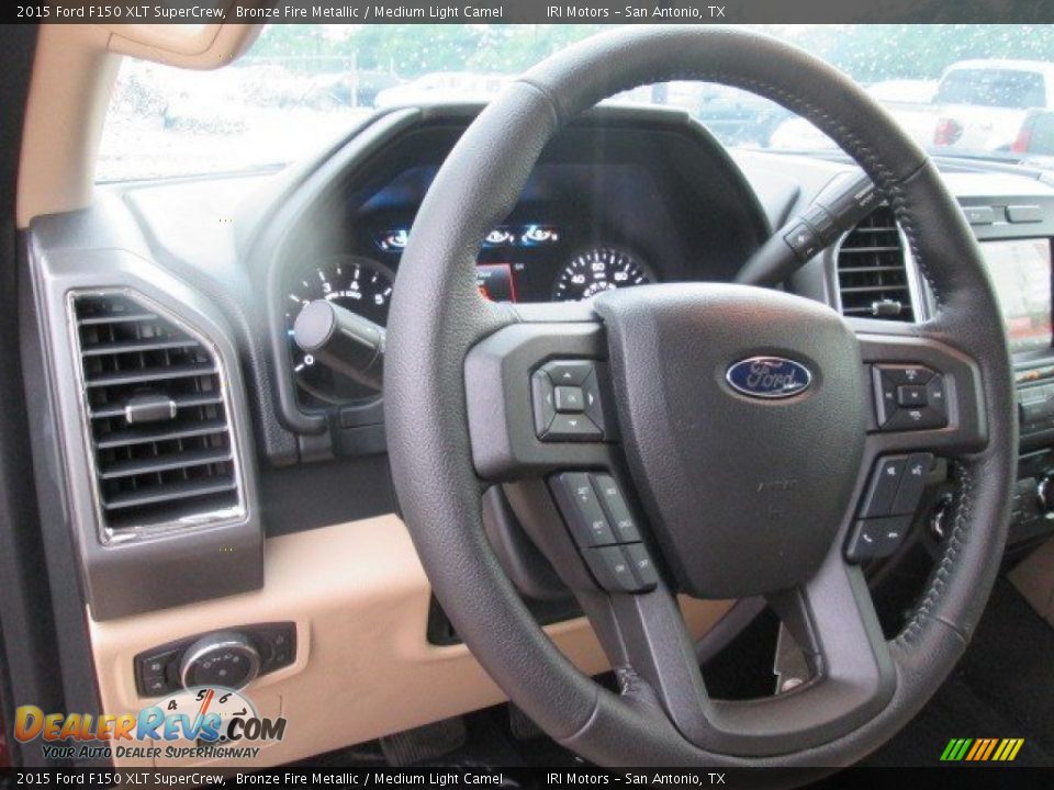 2015 Ford F150 XLT SuperCrew Bronze Fire Metallic / Medium Light Camel Photo #33