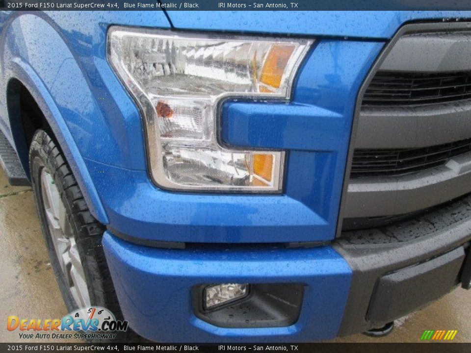 2015 Ford F150 Lariat SuperCrew 4x4 Blue Flame Metallic / Black Photo #3