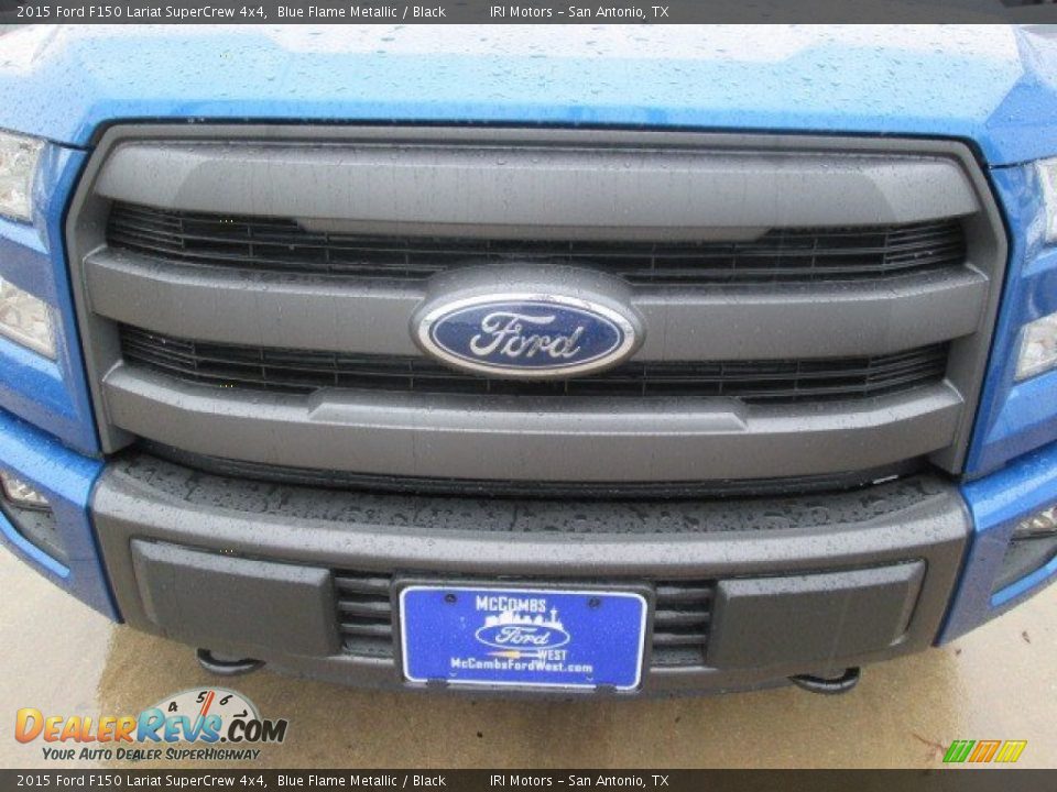 2015 Ford F150 Lariat SuperCrew 4x4 Blue Flame Metallic / Black Photo #9