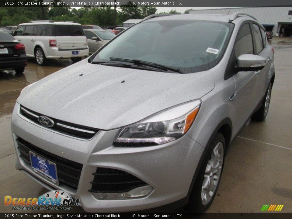2015 Ford Escape Titanium Ingot Silver Metallic / Charcoal Black Photo #8