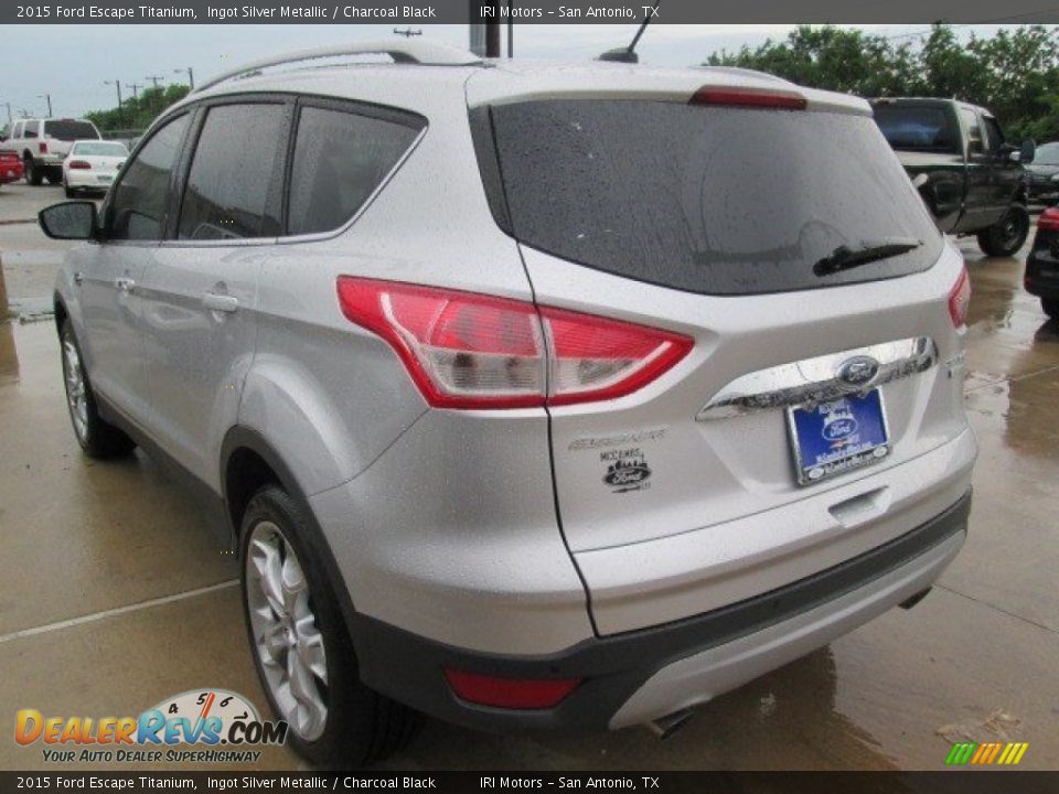 2015 Ford Escape Titanium Ingot Silver Metallic / Charcoal Black Photo #9