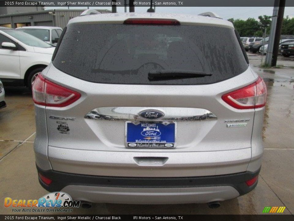 2015 Ford Escape Titanium Ingot Silver Metallic / Charcoal Black Photo #10