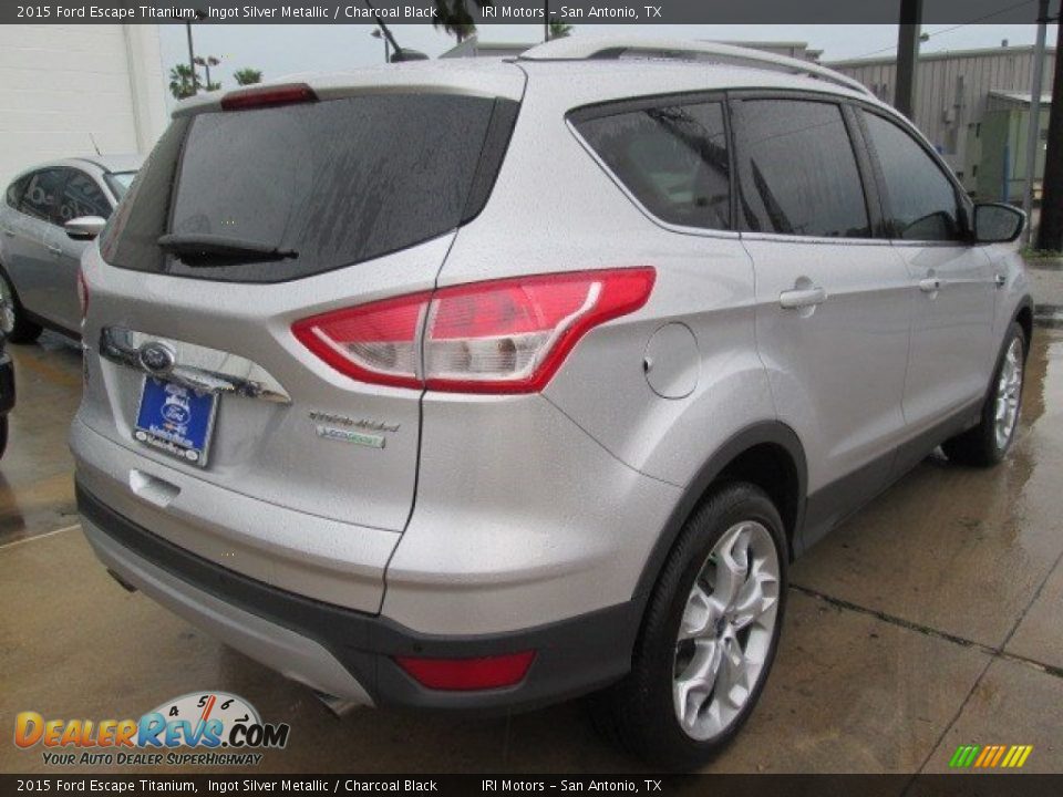 2015 Ford Escape Titanium Ingot Silver Metallic / Charcoal Black Photo #11