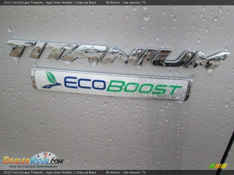2015 Ford Escape Titanium Ingot Silver Metallic / Charcoal Black Photo #13