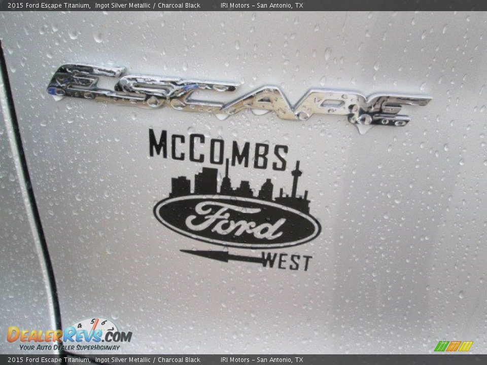 2015 Ford Escape Titanium Ingot Silver Metallic / Charcoal Black Photo #16