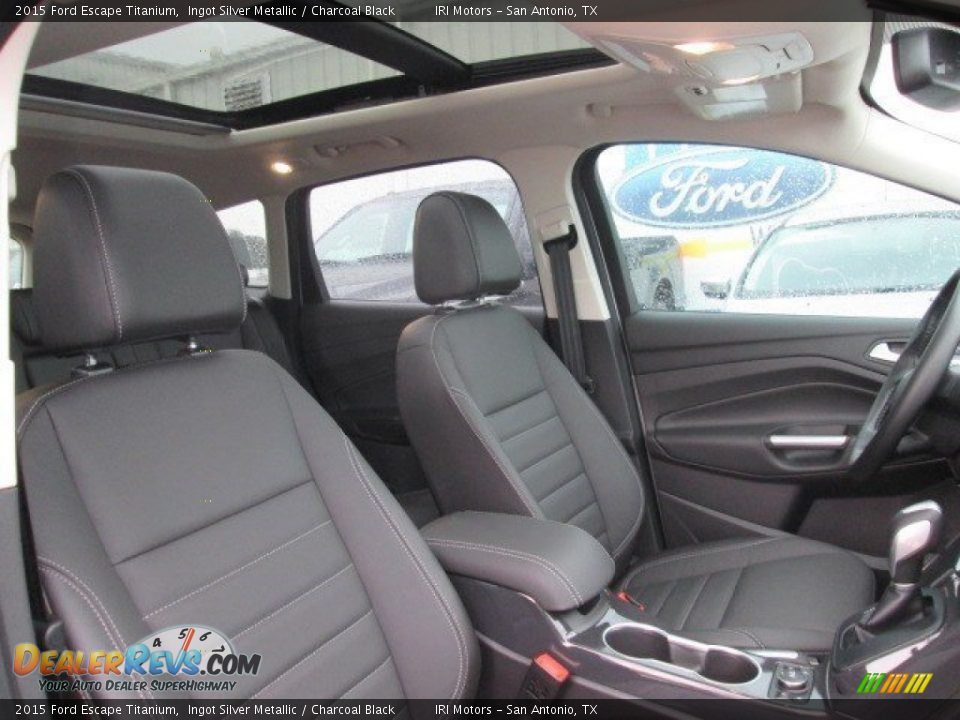 2015 Ford Escape Titanium Ingot Silver Metallic / Charcoal Black Photo #24