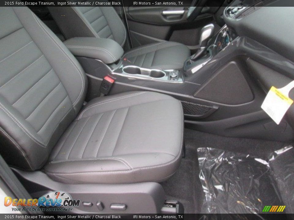 2015 Ford Escape Titanium Ingot Silver Metallic / Charcoal Black Photo #25