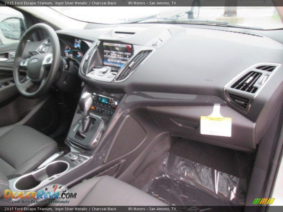2015 Ford Escape Titanium Ingot Silver Metallic / Charcoal Black Photo #27