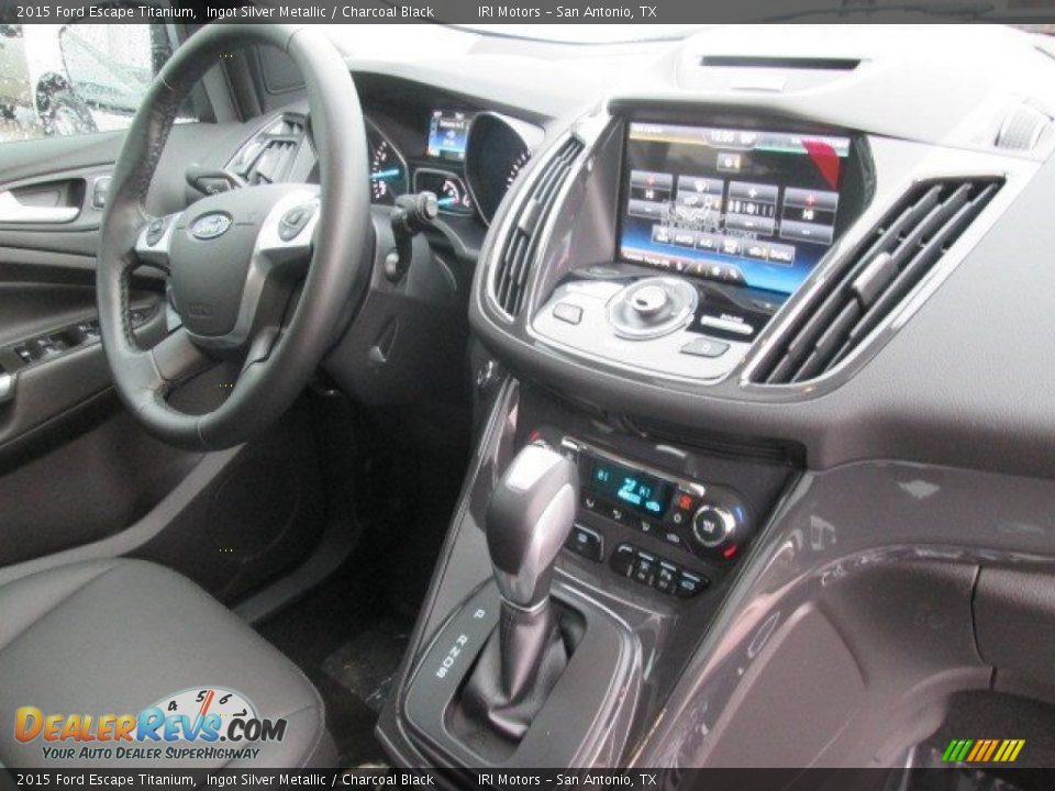 2015 Ford Escape Titanium Ingot Silver Metallic / Charcoal Black Photo #30