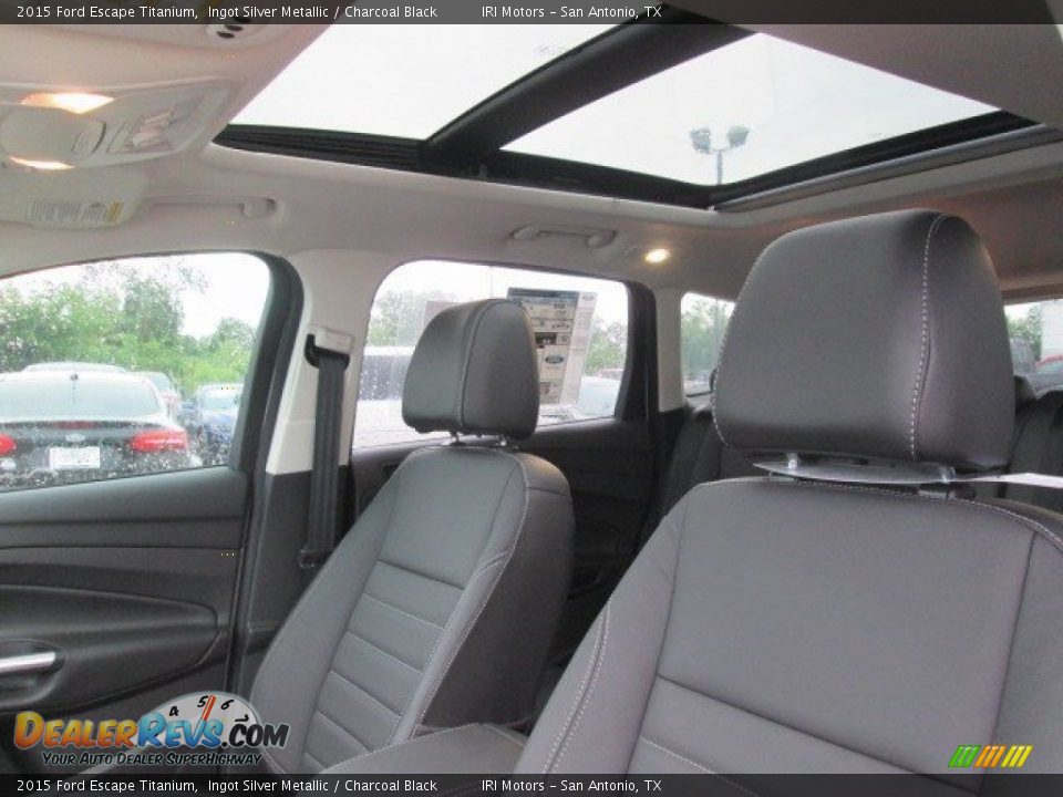 2015 Ford Escape Titanium Ingot Silver Metallic / Charcoal Black Photo #36