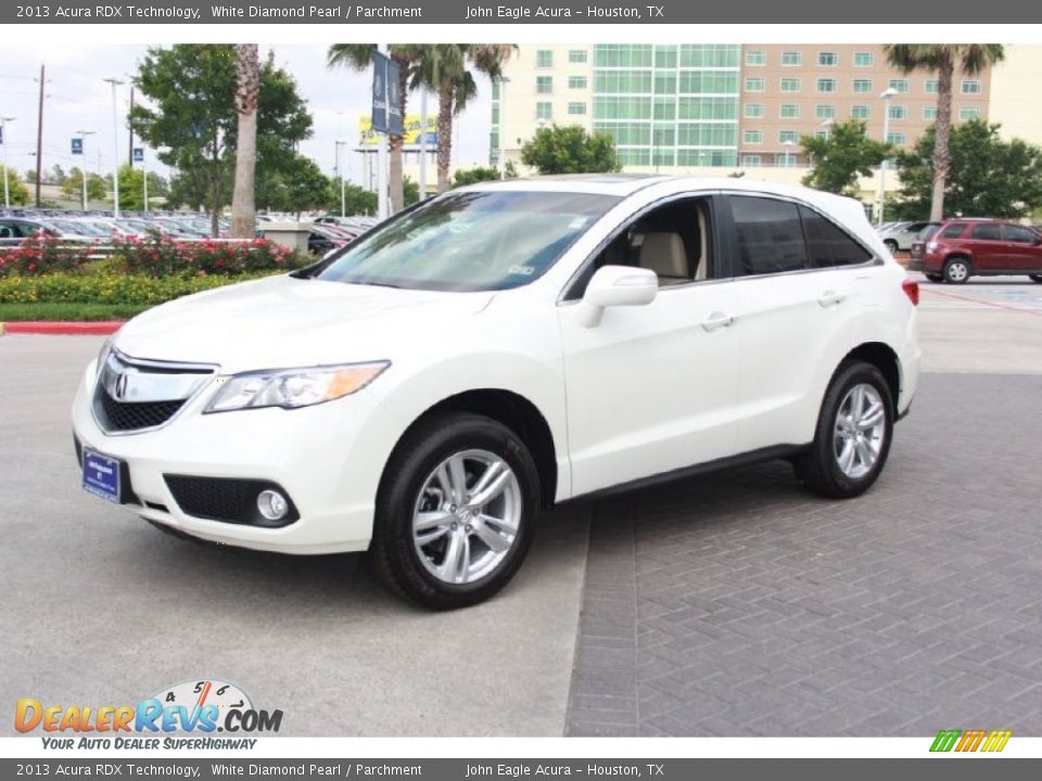2013 Acura RDX Technology White Diamond Pearl / Parchment Photo #2