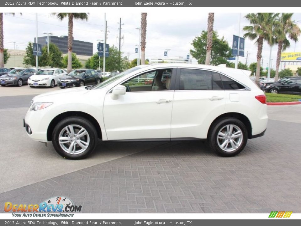 2013 Acura RDX Technology White Diamond Pearl / Parchment Photo #10
