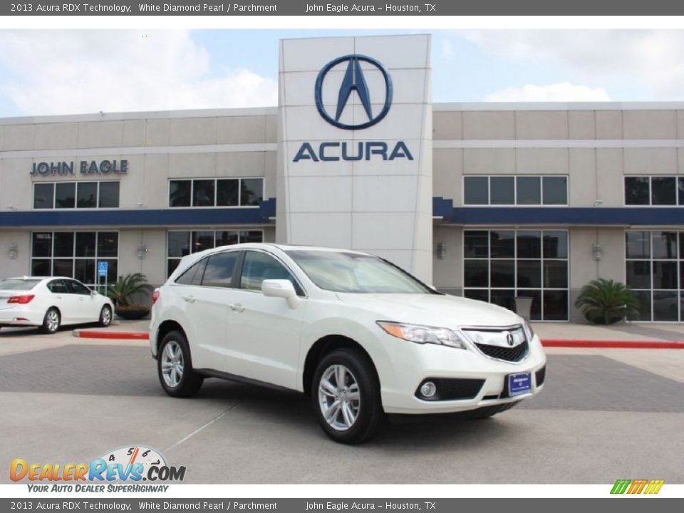 2013 Acura RDX Technology White Diamond Pearl / Parchment Photo #11