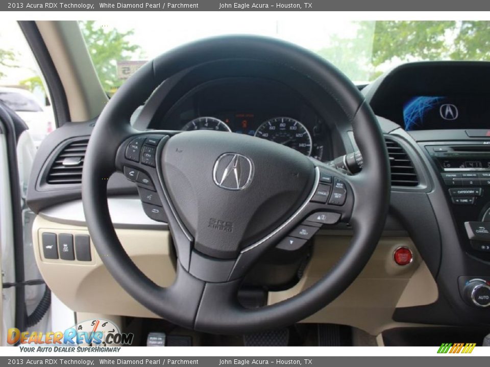 2013 Acura RDX Technology White Diamond Pearl / Parchment Photo #30