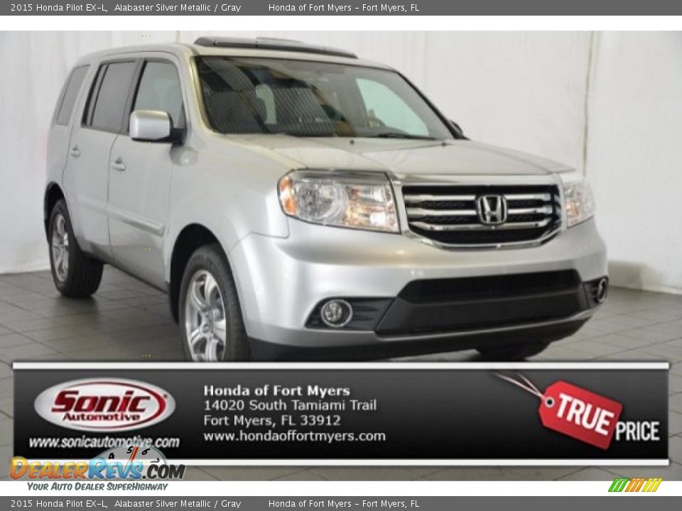 2015 Honda Pilot EX-L Alabaster Silver Metallic / Gray Photo #1